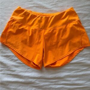 Oiselle Bright Orange Athletic Shorts